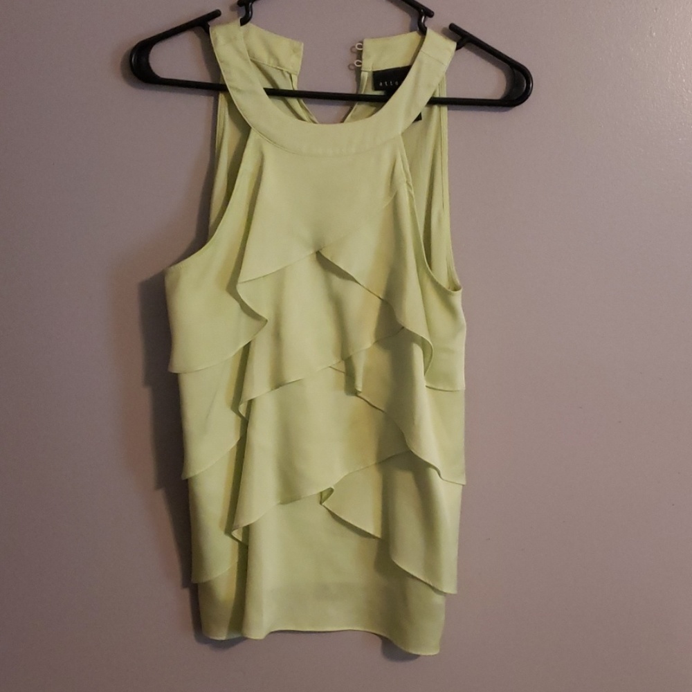 Green layered blouse